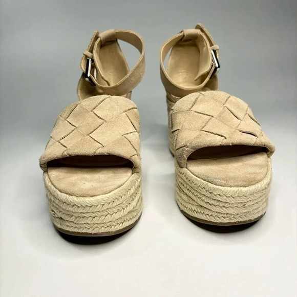 Marc Fisher 7 M Vixta Espadrille Platform Sandal Beige - Picture 8 of 10